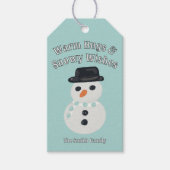 雪だるまのクリスマスカード ギフトタグ (正面)
