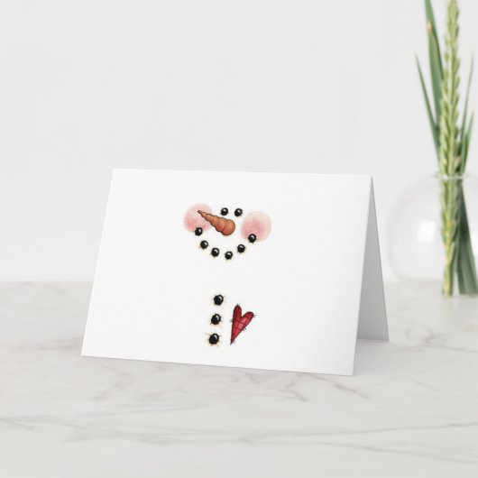 雪だるまのクリスマスカード シーズンカード (正面)