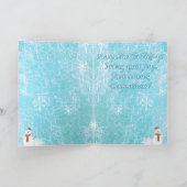 雪だるまのクリスマスカード シーズンカード (内部)