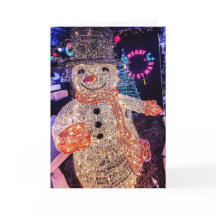 雪だるまのクリスマスカード