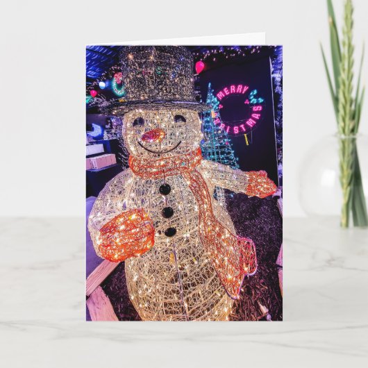 雪だるまのクリスマスカード シーズンカード (正面)
