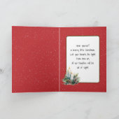 雪だるまのクリスマススノーグローブ シーズンカード (内部)