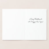 雪だるまのクリスマスツリーのジンジャーブレッドマンの銀ぱく 箔カード (内部)