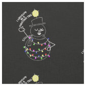 雪だるまのクリスマスツリー ファブリック (クローズアップ)