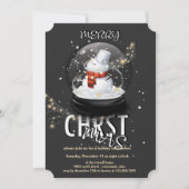 雪だるまのクリスマスパーティ 招待状 (正面)