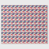 雪だるまのクリスマスプレゼント ラッピングペーパー (フラット)