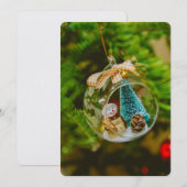 雪だるまのクリスマスボーブル シーズンカード (正面/裏面)