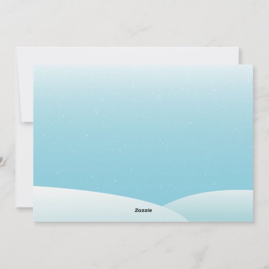 雪だるまのクリスマス冬の写真 シーズンカード (裏面)