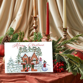 雪だるまのクリスマス シーズンカード