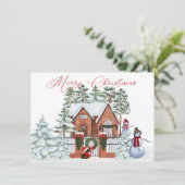 雪だるまのクリスマス シーズンカード (スタンド正面)