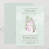 雪だるまのクリスマス 招待状 (正面/裏面)