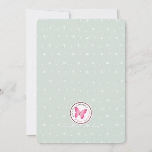 雪だるまのクリスマス 招待状 (裏面)