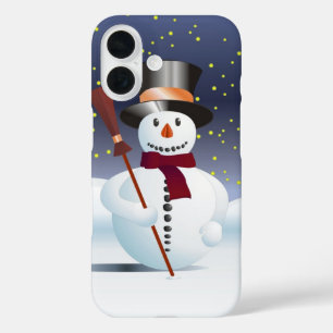 雪だるまのクリスマス iPhone 16ケース