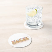 雪だるまのコースター ラウンドペーパーコースター (インサイチュ)