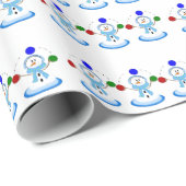 雪だるまのジャグリング ラッピングペーパー (ロールコーナー)