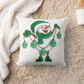 雪だるまのスカーフ | クリスマスおもしろいプレゼント クッション (ブランケット)