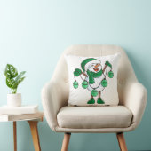 雪だるまのスカーフ | クリスマスおもしろいプレゼント クッション (椅子)