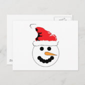 雪だるまのスマイル ポストカード (正面/裏面)