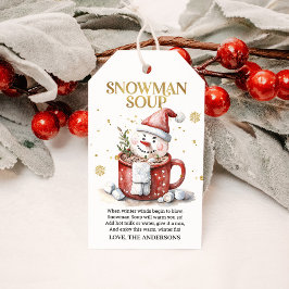雪だるまのスープ クリスマス ホットココア ホリデー ギフトタグ