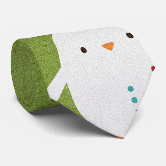 雪だるまのタイ ネクタイ (ロール)