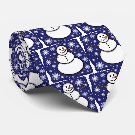 雪だるまのタイ ネクタイ (ロール)