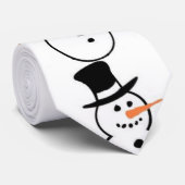 雪だるまのタイ ネクタイ (ロール)