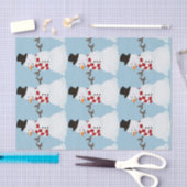 雪だるまのティッシュペーパー 薄葉紙 (クラフト)