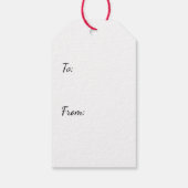 雪だるまのトップハットギフトラベル ギフトタグ (裏面)