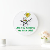 雪だるまのトラブルは、私をからかっている ラージ壁時計 (ホーム)