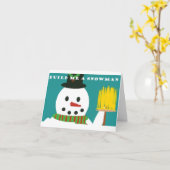 雪だるまのハッピーバースデーカード カード (黄色い花)