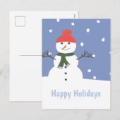 雪だるまのハッピーホリデー クリスマス (正面/裏面)