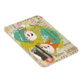 雪だるまのパーソナライズされたクリスマスフレキシ磁石 マグネット (右側)