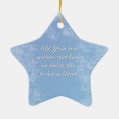 雪だるまのパーソナライズな星のオーナメント セラミックオーナメント (裏面)