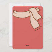 「雪だるまのパーティー」新年のお祝いの招待状 シーズンカード (裏面)