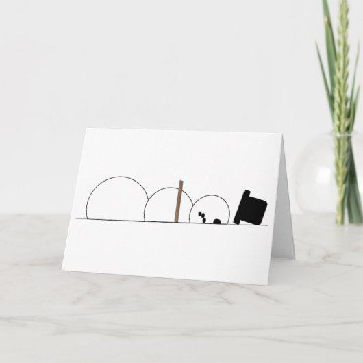 雪だるまのプッシュアップ シーズンカード (正面)