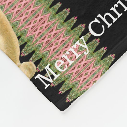 雪だるまのベビーのビクトリアンなクリスマスのモノグラム フリースブランケット (角)