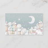 雪だるまのベビーシャワーおむつくじ引き封筒カード エンクロージャーカード (裏面)