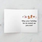 雪だるまのベーキングのクッキー シーズンカード (内部)