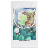 雪だるまのホラー映画のギフトバッグ スモールペーパーバッグ (裏面)