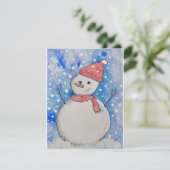 雪だるまのホリデーカード シーズンカード (スタンド正面)