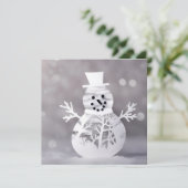 雪だるまのホリデーカード シーズンカード (スタンド正面)