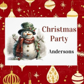 雪だるまのホリデー・クリスマス・ウィッシュ フォトプリント