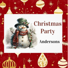 雪だるまのホリデー・クリスマス・ウィッシュ フォトプリント           