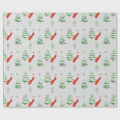 雪だるまのボブスレイン冬のシーン,休日 ラッピングペーパー (フラット)