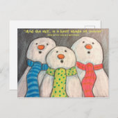 雪だるまのポストカード(裏面白) ポストカード (正面/裏面)