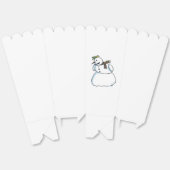 雪だるまのポップコーン箱 フェイバーボックス (見開き)