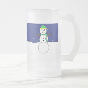 雪だるまのマグ フロストグラスビールジョッキ