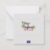 雪だるまのメッセージカード ノートカード (裏面)