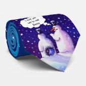 雪だるまのユーモア ネクタイ (ロール)