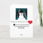 雪だるまの人生 カード (裏面)